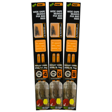 Montage Fox Edges Wide Gape Beaked PVA Bag Rigs | Carpe
