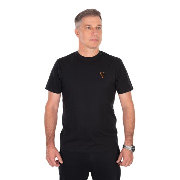 T-Shirt Fox Classic Black & Orange | Vêtement carpe