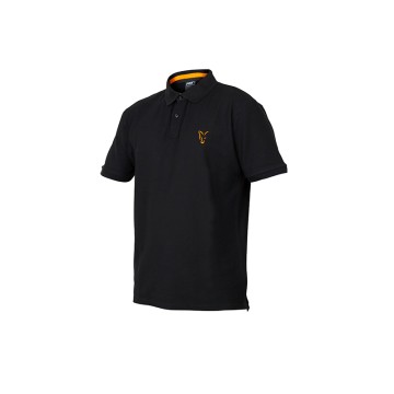 Coll polo shirt black/orange